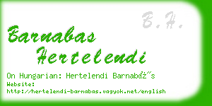 barnabas hertelendi business card